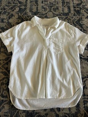 Madewell White Short-Sleeve Shirt